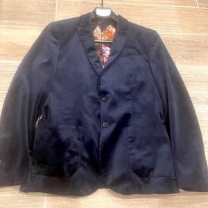 Mens Scotch and Soda Navy Blue velvet blazer size M